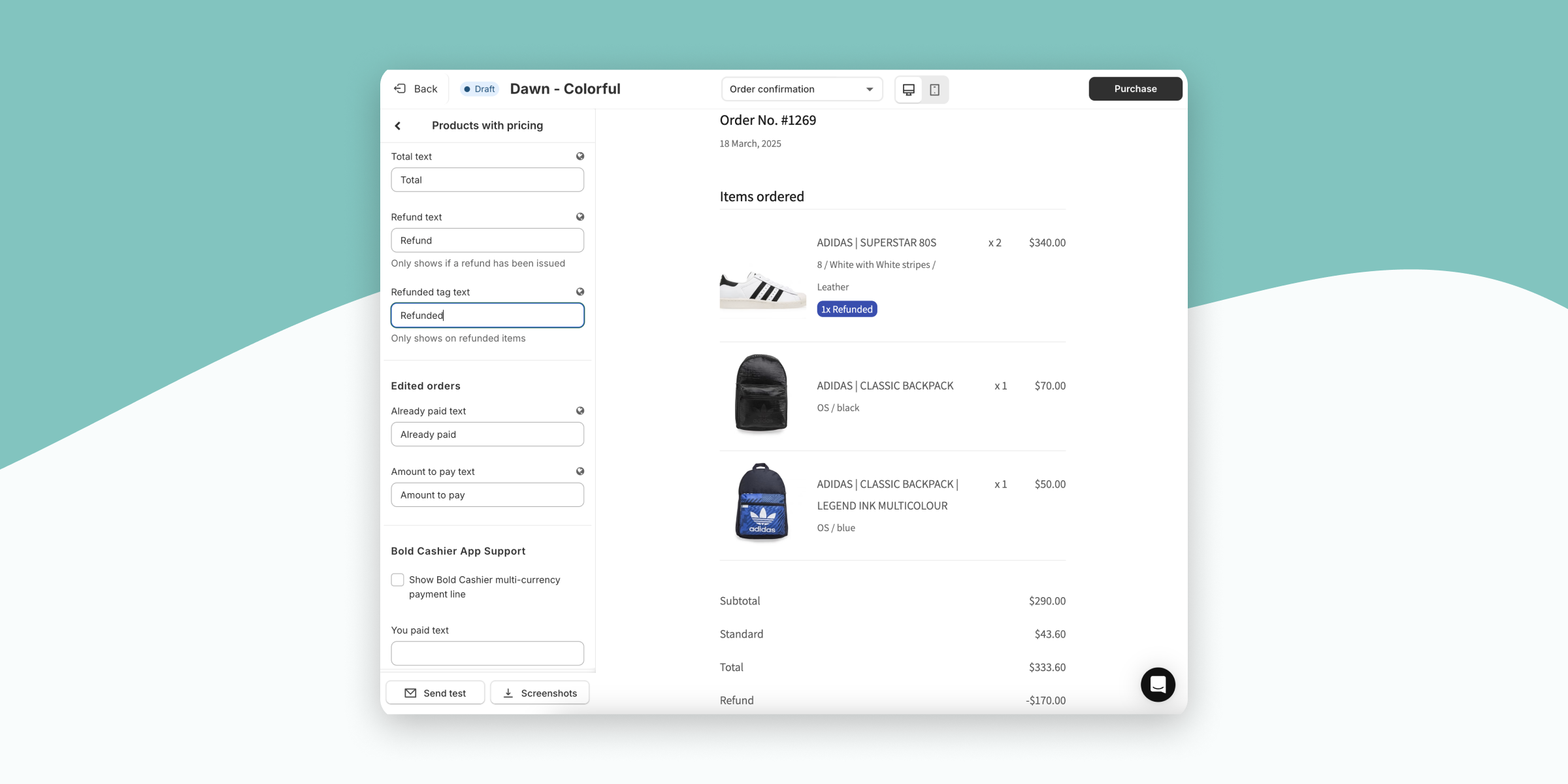 Refunded Item Tags Now Visible in Emails