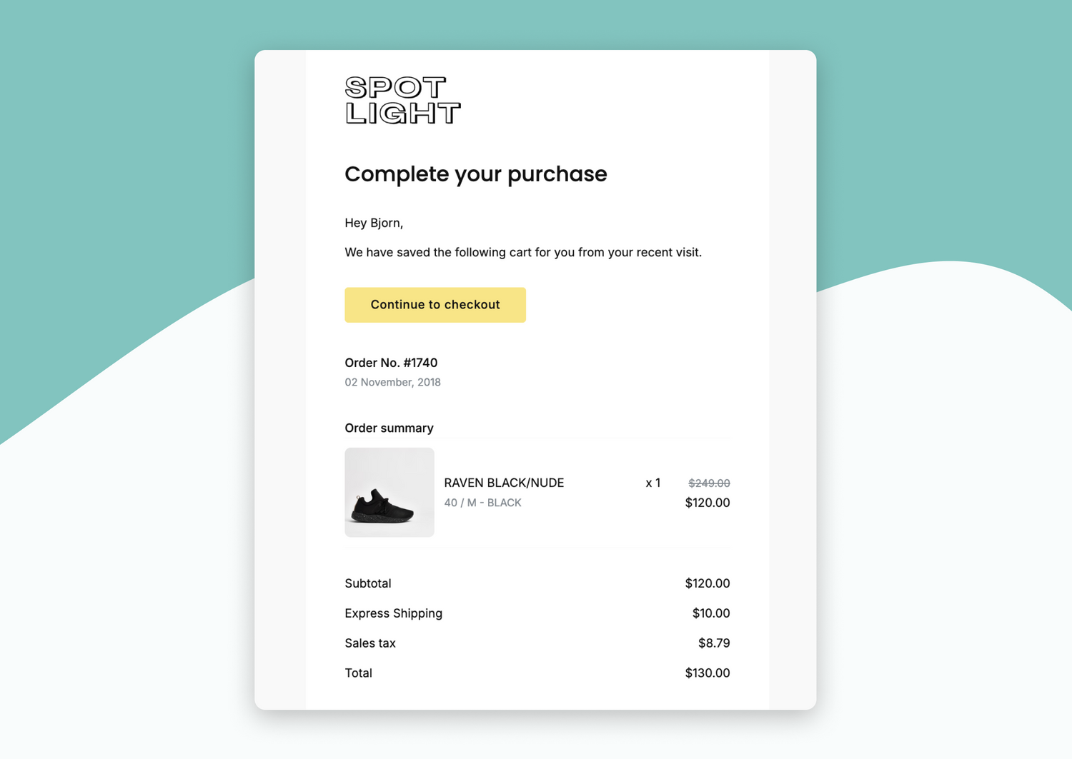 complete the purchase screenshot