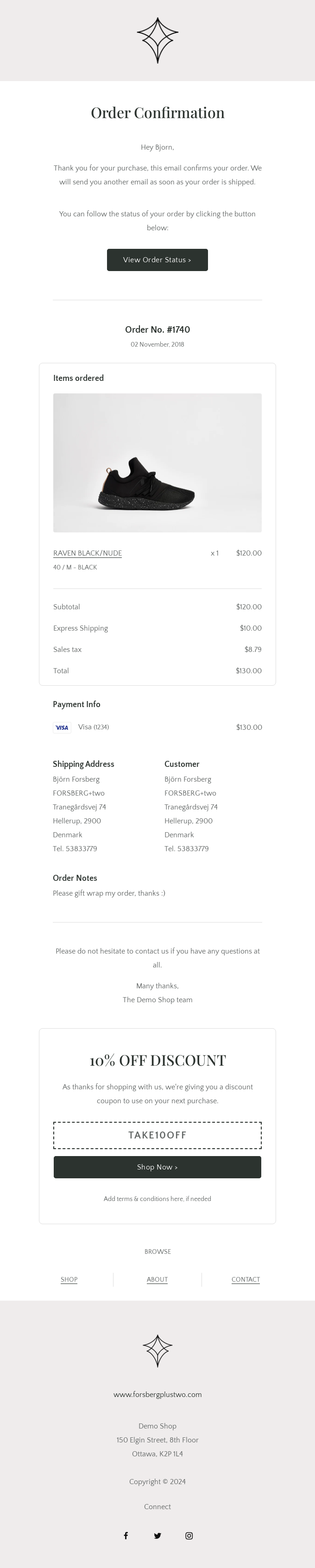email template screenshot