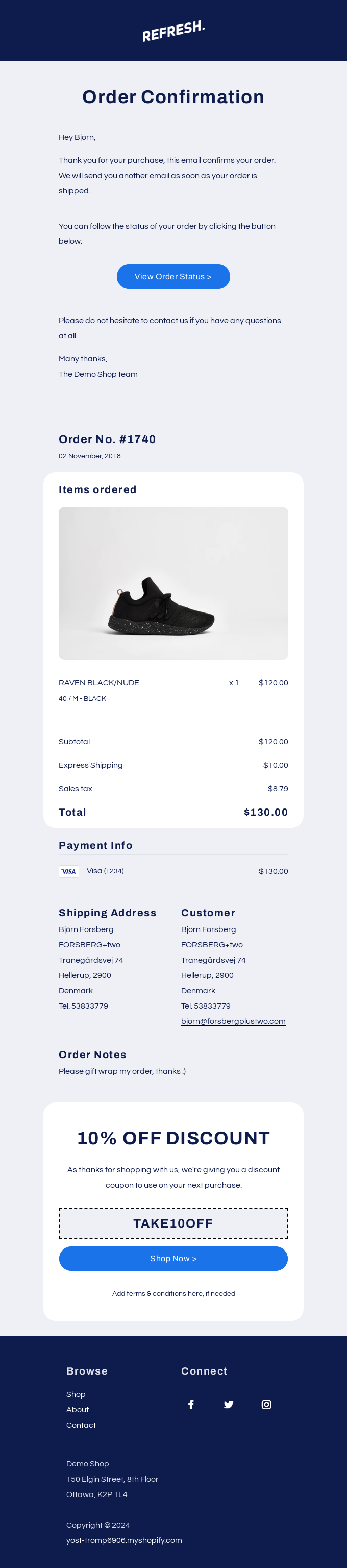 email template screenshot