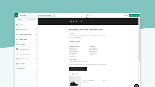 New templates: Shopify "Pending payment" emails