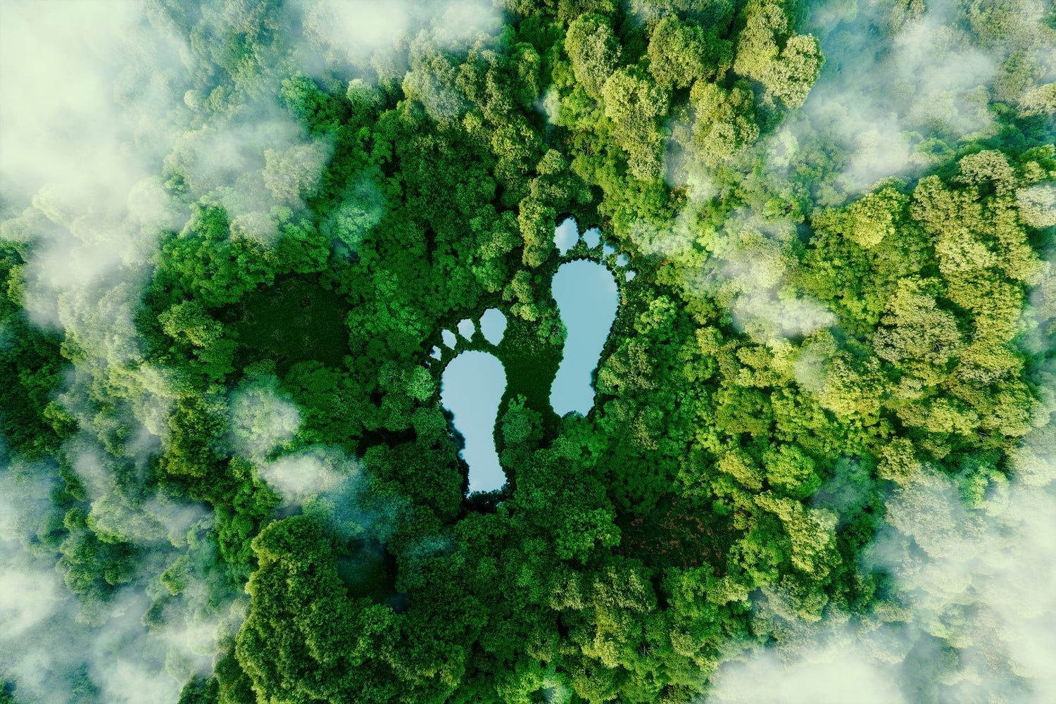 foot print and forest