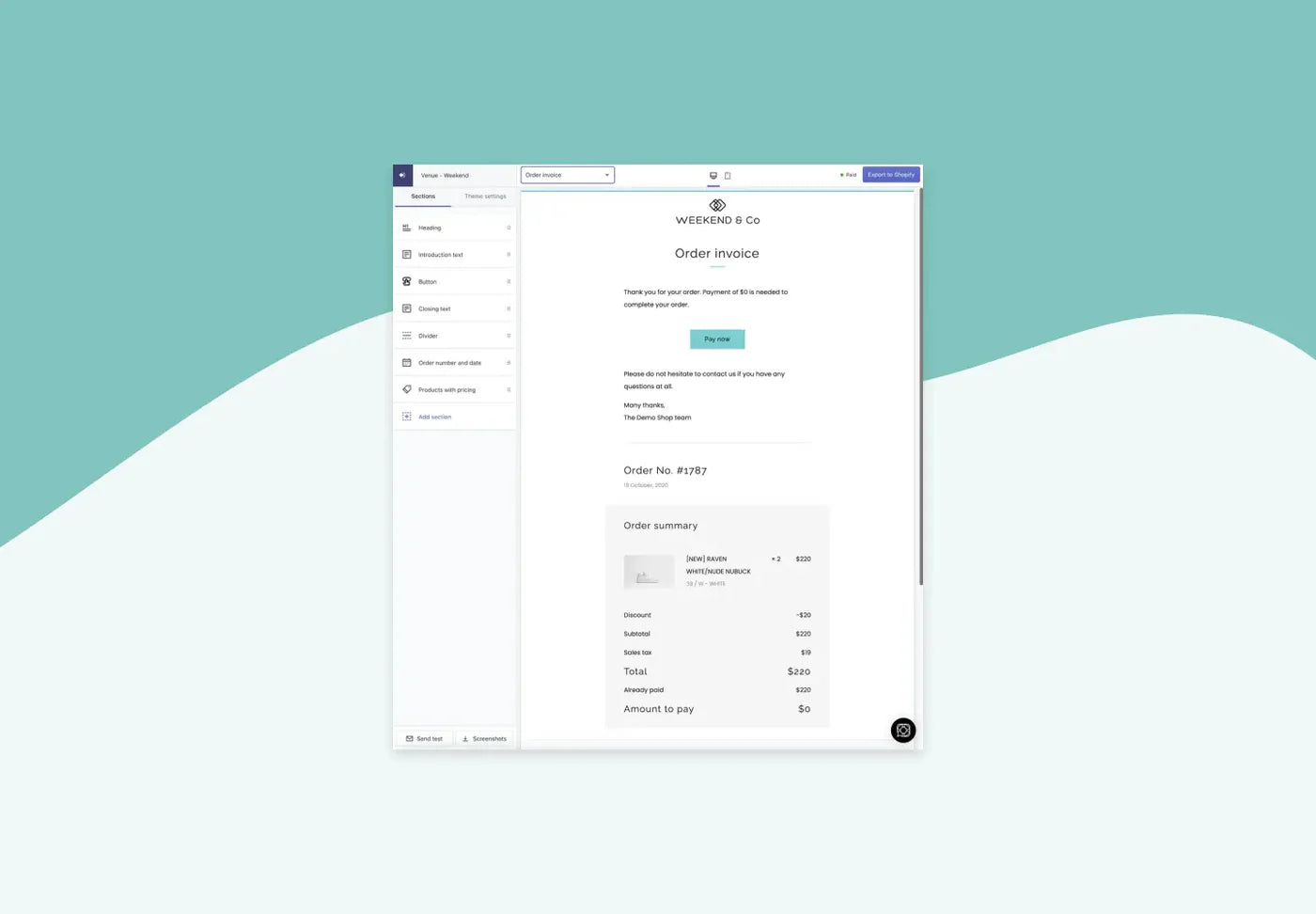 New emails: Order invoice and Return instructions added to OrderlyEmails