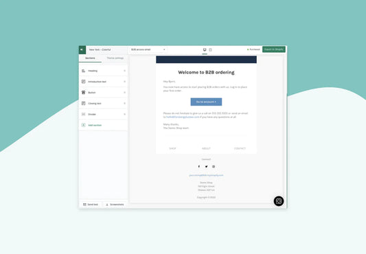New template: Shopify "B2B access" email
