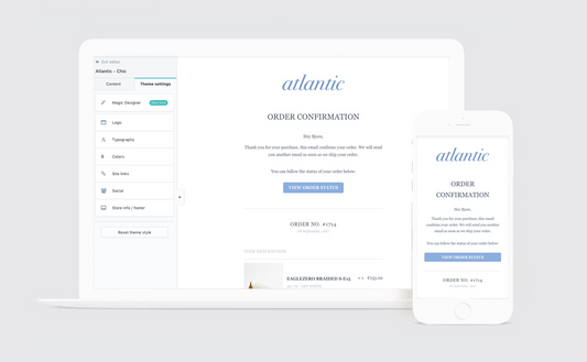 Introducing the Atlantic email templates for Shopify